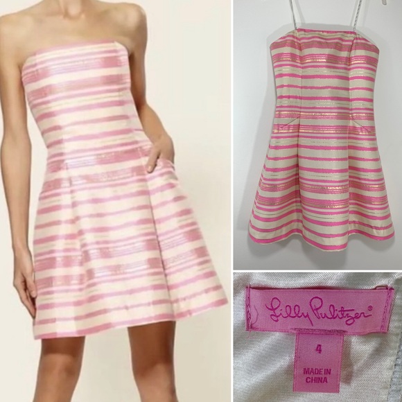Lilly Pulitzer Dresses & Skirts - Lilly Pulitzer strapless dress. Size 4